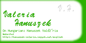 valeria hanuszek business card